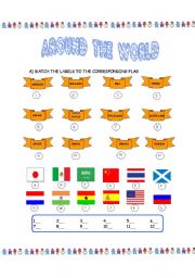 English Worksheet: WHERE ARE THEY FROM? (2 PAGES)