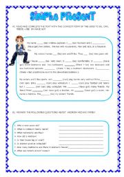 English Worksheet: SIMPLE PRESENT