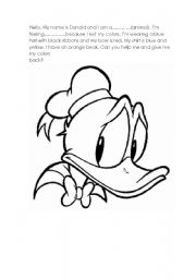 English Worksheet: Sad Donald