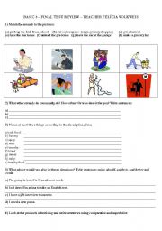 English Worksheet: Review - World Link 2A