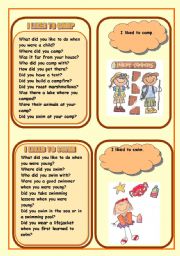 English Worksheet: WHAT DID YOU LIKE TO DO DURING YOUR CHILDHOOD