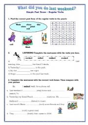 English Worksheet: past simple