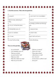 English worksheet: To be - questions