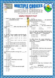 English Worksheet: SIMPLE PRESENT/PAST-MULTIPLE CHOICE