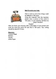 English Worksheet: WallE