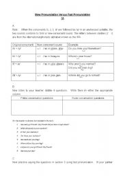 English Worksheet: pronunciation: Reduced consonant sounds in fast speech