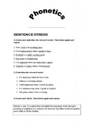 SENTENCE STRESS