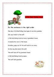 Little Red Riding Hood worksheet