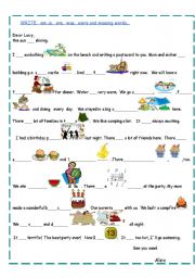 English Worksheet: SUMMER GREETINGS