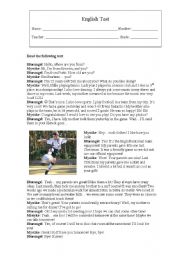 English Test: Sports