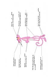 English Worksheet: BODY PARTS IDIOMS with PINK PANTHER