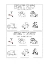 English Worksheet: TOYS!