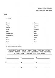 English Worksheet: exam