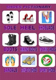 English Worksheet: Shoes Pictionary