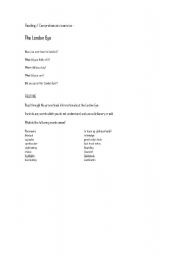 English Worksheet: London Eye