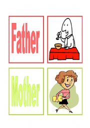 English Worksheet: Family Flashcards
