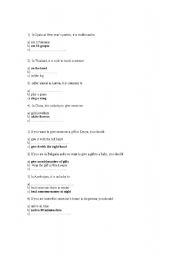 English Worksheet: Culture Quiz