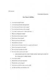 English worksheet: Free Time & Hobbies