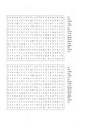English Worksheet: Word search -verbs participle