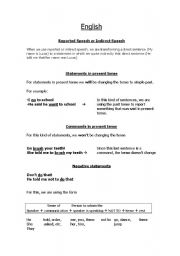 English Worksheet: Reported Speech Theory (for adults)