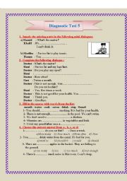 English Worksheet: Diagnostic Test 5/7