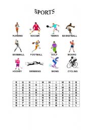 English worksheet: Sports