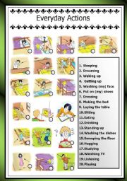 English Worksheet: Everyday actions