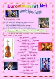 English Worksheet: Alexander Rybak_Fairytale