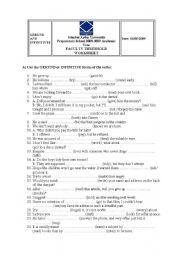 English Worksheet: gerund and infinitives