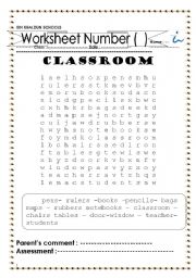 English worksheet: crosswords