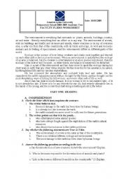 English Worksheet: reading activity 