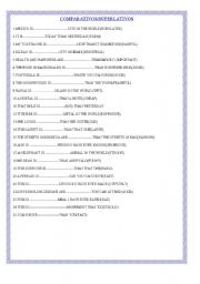 English Worksheet: COMPARATIVE AND SUPERLATIVE ADJECTIVES