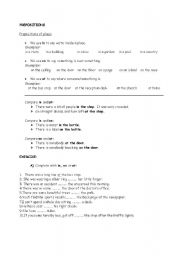 English worksheet: Prepositions of place