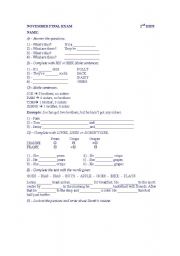 English Worksheet: Test for Happy Street 2