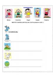 English Worksheet:  Possessive with s