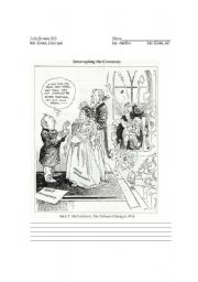 English Worksheet: political cartoons