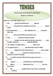 Tenses - ESL worksheet by Hannale