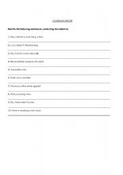 English Worksheet: Common Errors