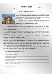 English Worksheet: The Haunted House