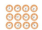 English Worksheet: ORANGE CLOCKS