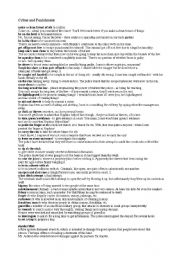 English Worksheet: CRIME VOCABULARY