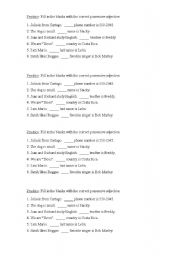 English Worksheet: Possessive Pronouns