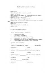 English Worksheet: Text and exercises about Going to
