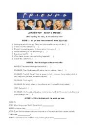 English Worksheet: Friends Episode 1 workshweet