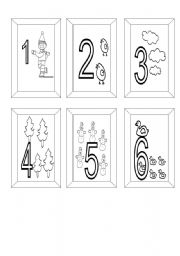 English worksheet: Numbers Cards