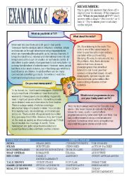 English Worksheet: Speaking Preparation 6 Media.