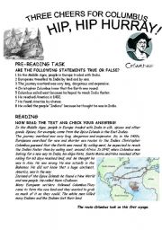 English Worksheet: CHRISTOPHER COLUMBUS 