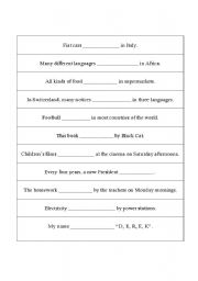 English Worksheet: Hot Potato - Present Passive Game