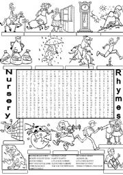 English Worksheet: wordsearch NURSERY RHYMES