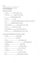 English worksheet: Simple Present and Present Progressive (Continuous)